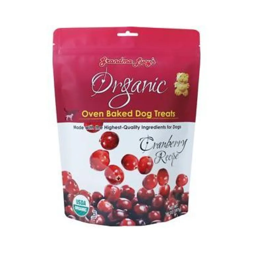 Grandma Lucy's Organic Cranberry Baked Dog Treats - 14 oz Bag