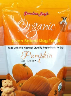 Grandma Lucy's Organic Pumpkin Baked Dog Treats - 14 oz Bag