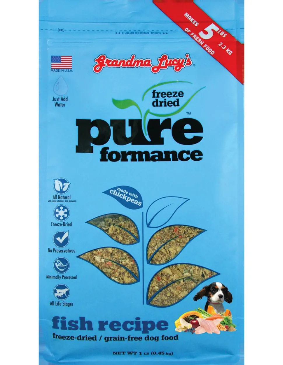 Grandma Lucy's PureFormance Grain-Free Fish Freeze-Dried Dog Food - 1lb Bag