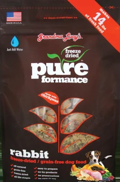Grandma Lucy's PureFormance Grain-Free Rabbit Freeze-Dried Dog Food - 3 lb Bag