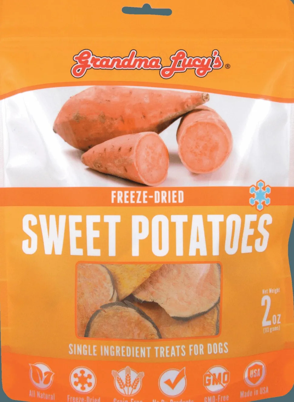 Grandma Lucy's Sweet Potato Freeze-Dried Dog Treats - 2 oz Bag