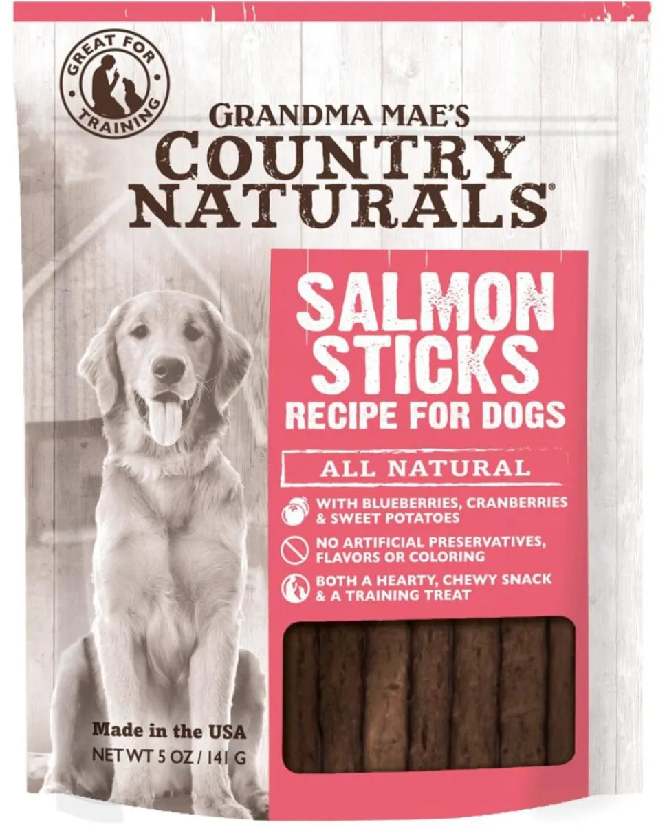 Grandma Mae's Country Naturals Dog Sticks Salmon - 5 Oz