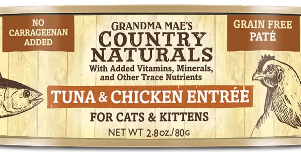 Grandma Mae's Country Naturals Cat Pate Grain-Free Chicken Tuna - 2.8 Oz - Case of 24