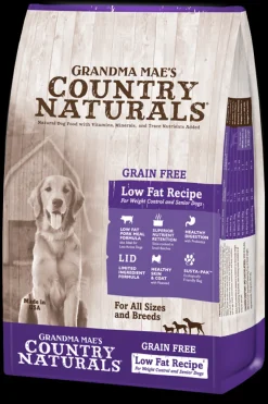 Grandma Mae's Country Naturals Grain-Free Senior Low-Fat Pork Recipe Dry Dog Food - 23 Lbs