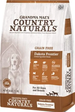 Grandma Mae's Country Naturals Dog Limited Ingredient Diet Grain-Free Buffalo - 25 lbs