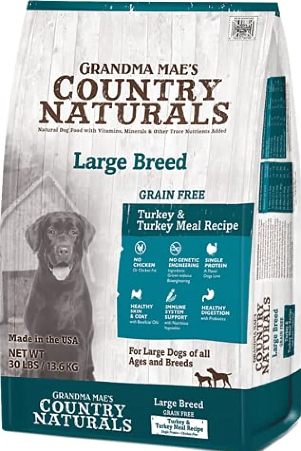 Grandma Mae's Country Naturals Dog Large Breed Limited Ingredient Diet Grain-Free Turkey - 14 lbs