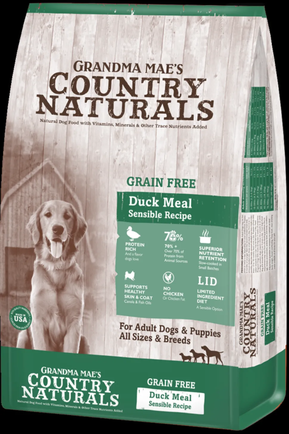 Grandma Mae's Country Naturals Grain-Free Limited Ingredient Diet Duck Meal Dry Dog Food - 23 Lbs