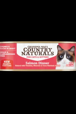 Grandma Mae's Country Naturals Grain-Free Salmon Slices in Gravy Canned Cat Food - 2.8 Oz - Case of 24