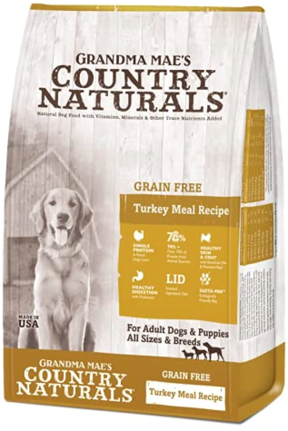 Grandma Mae's Country Naturals Dog Limited Ingredient Diet Grain-Free Turkey - 25 lbs