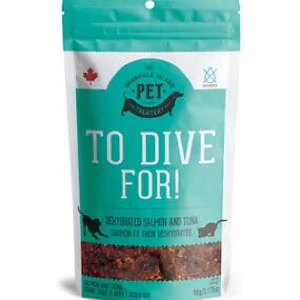 Granville Island Pet Treatery To Dive For! Salmon & Tuna Dehydrated Dog and Cat Treats - 3.17 oz Bag