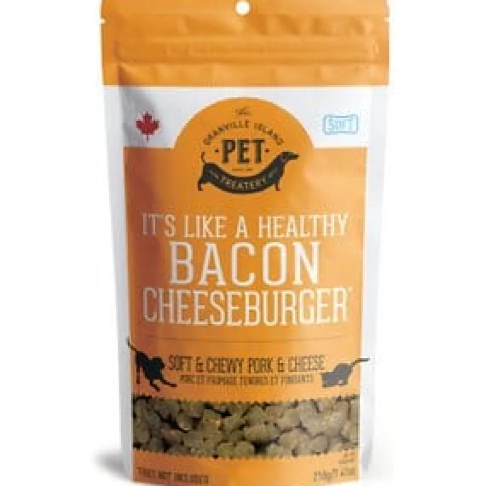 Granville Island Pet Treatery It's Like a Healthy Bacon Cheeseburger! Pork & Cheese Soft and Chewy Cat and Dog Treats - 7.41 oz Bag