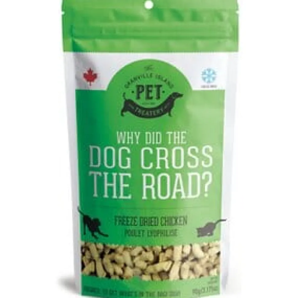 Granville Island Pet Treatery Why Did the Dog Cross the Road? Chicken Freeze-Dried Dog and Cat Treats - 3.17 oz Bag