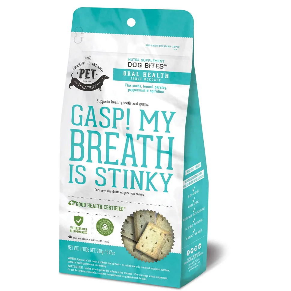 Granville Island Pet Treatery Nutra Treats Oral Health Dog Treat Supplements - 8.47 oz Bag