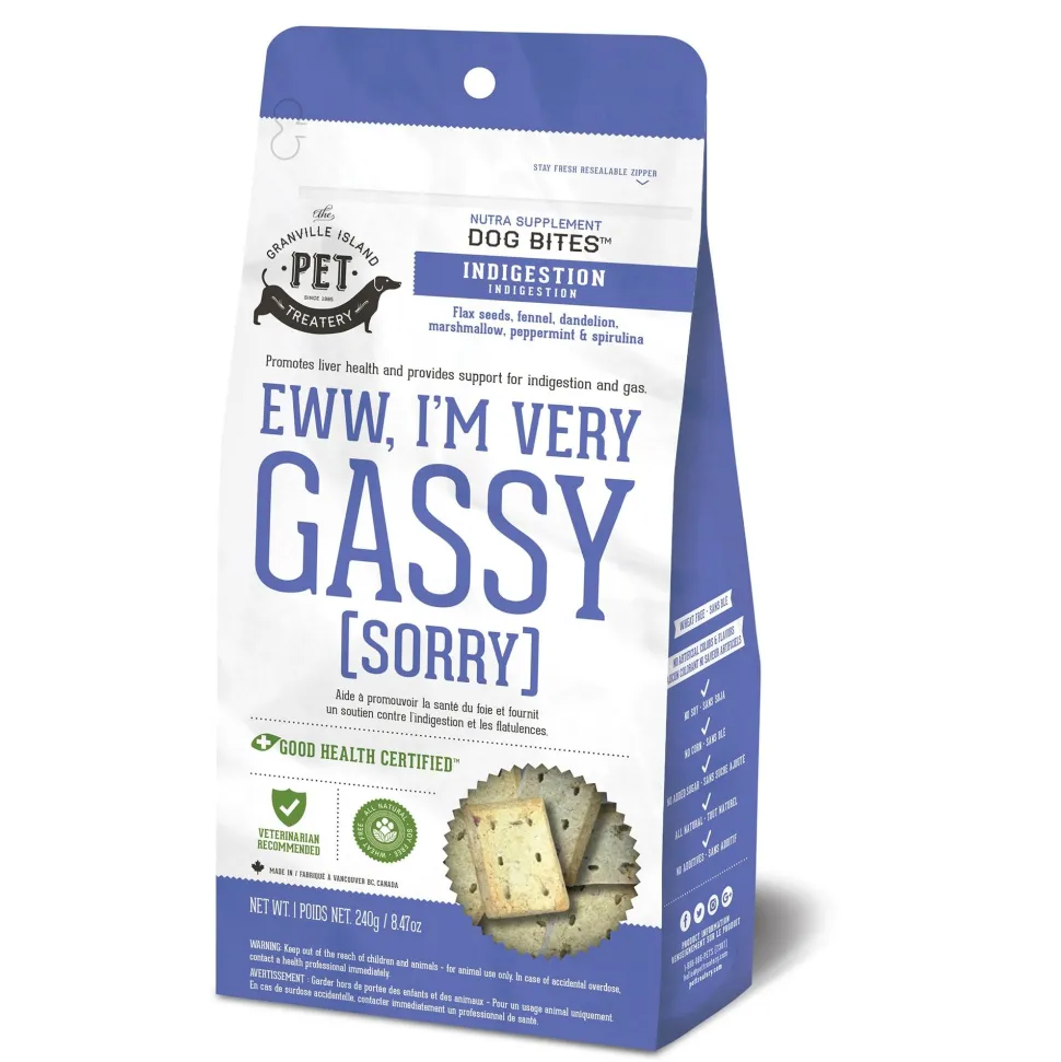 Granville Island Pet Treatery Nutra Treats Digestion Dog Treat Supplements - 8.47 oz Bag