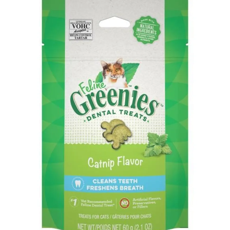 Greenies Feline Catnip Dental Cat Treats - 2.1 oz