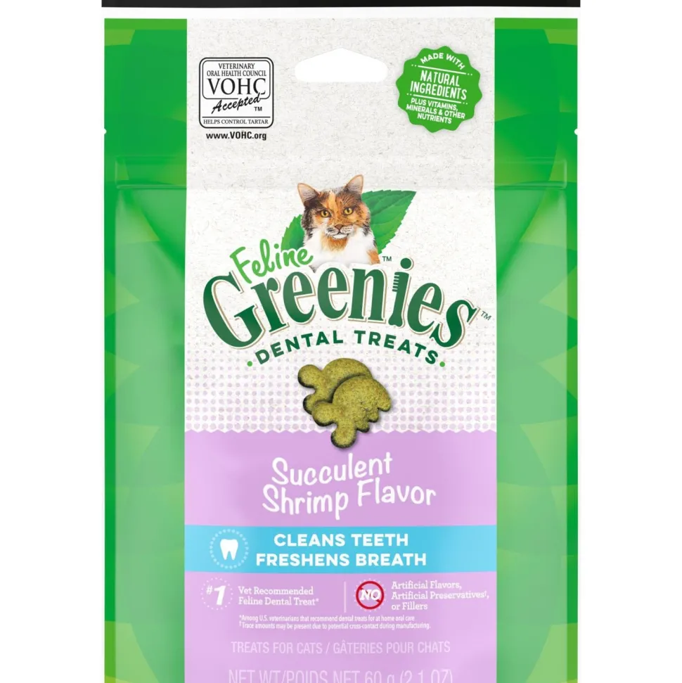 Greenies Feline Shrimp Dental Cat Treats - 2.1 oz