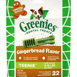 Greenies Gingerbread Soft and Chewy Dog Treats - Teenie - 6 Oz