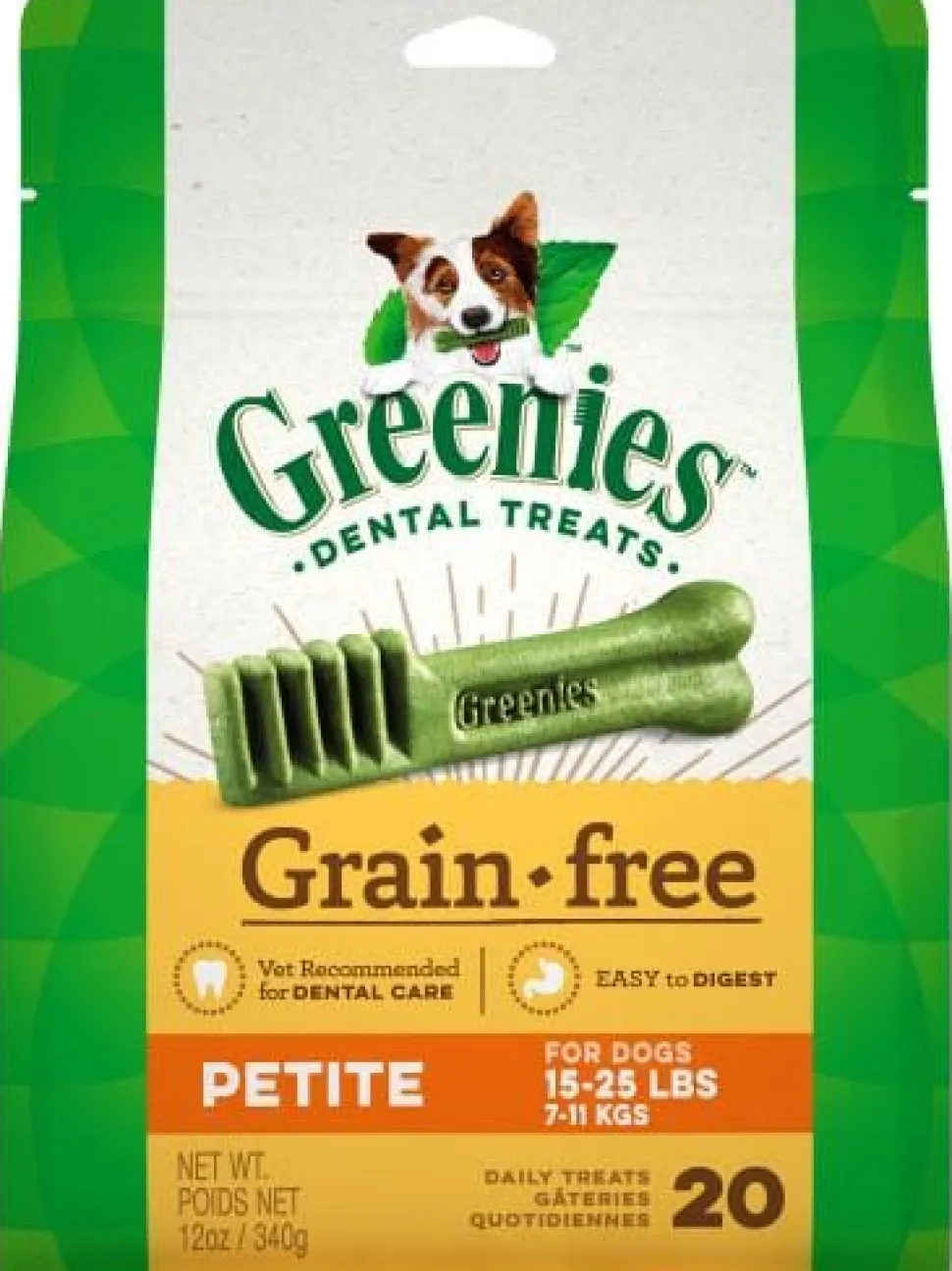 Greenies Grain Free Petite Treat Pack Dental Dog Treats - 12 oz