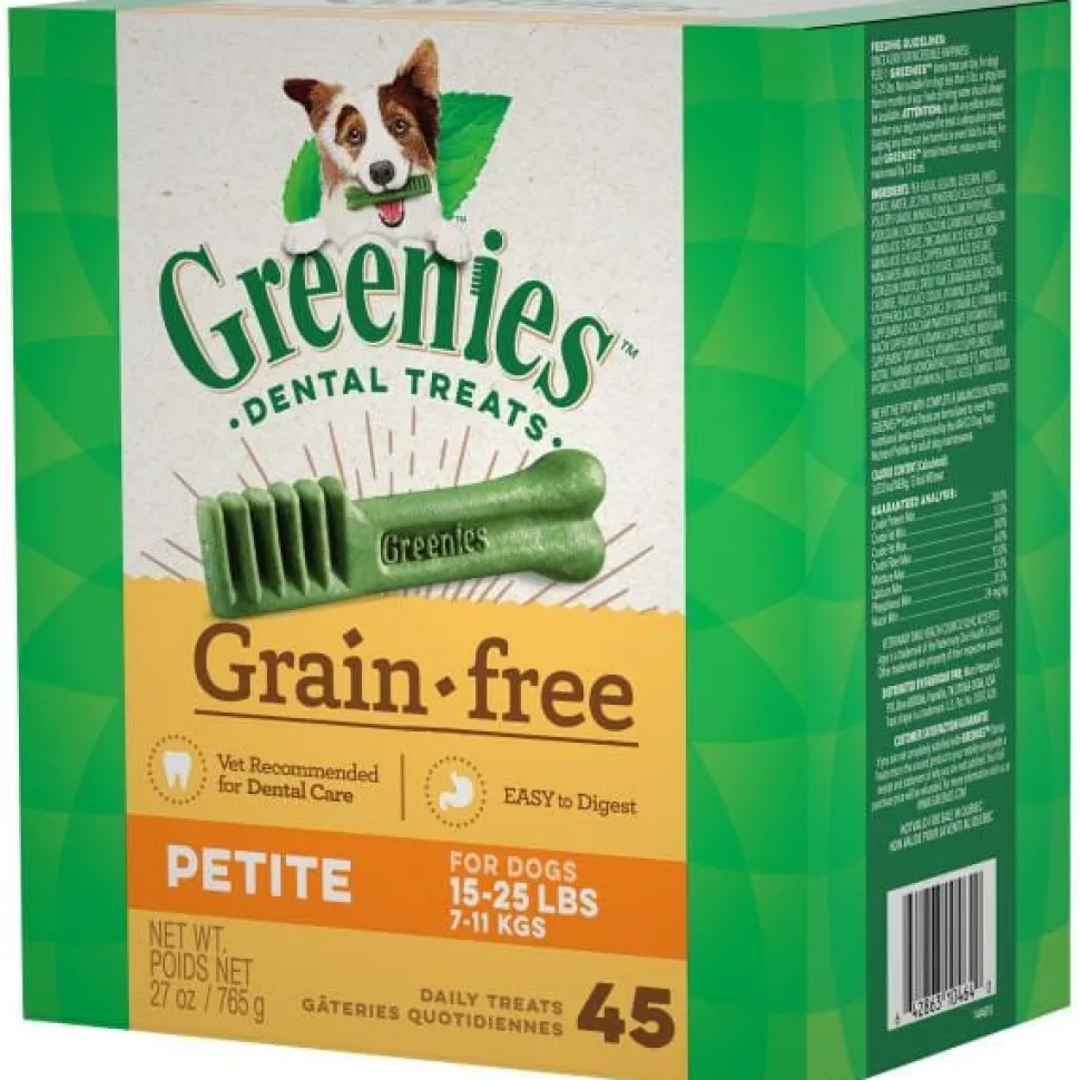 Greenies Grain Free Petite Tub Treat Pack Dental Dog Treats - 27 oz