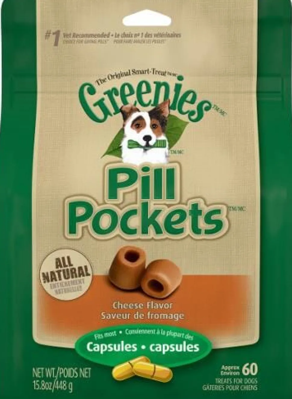 Greenies Pill Pockets for Dogs Cheese Capsule Value Bag - 15.8 oz