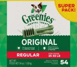 Greenies Regular Value Tub Treat Pack Dental Dog Treats - 54 oz