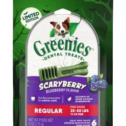 Greenies ScaryBerry Blueberry Flavored Dental Dog Treats - Regular - 6 Oz