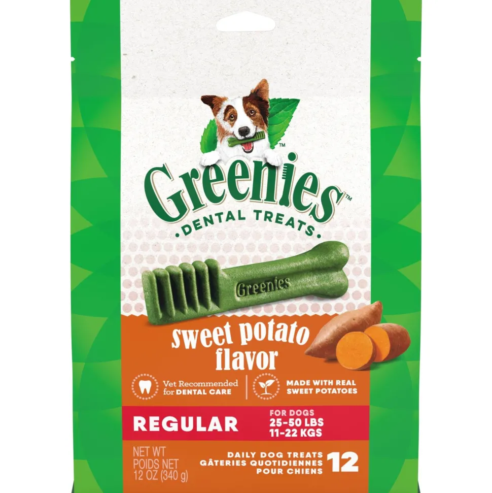 Greenies Sweet Potato Dental Bone Dog Treats - Regular - 12 Oz