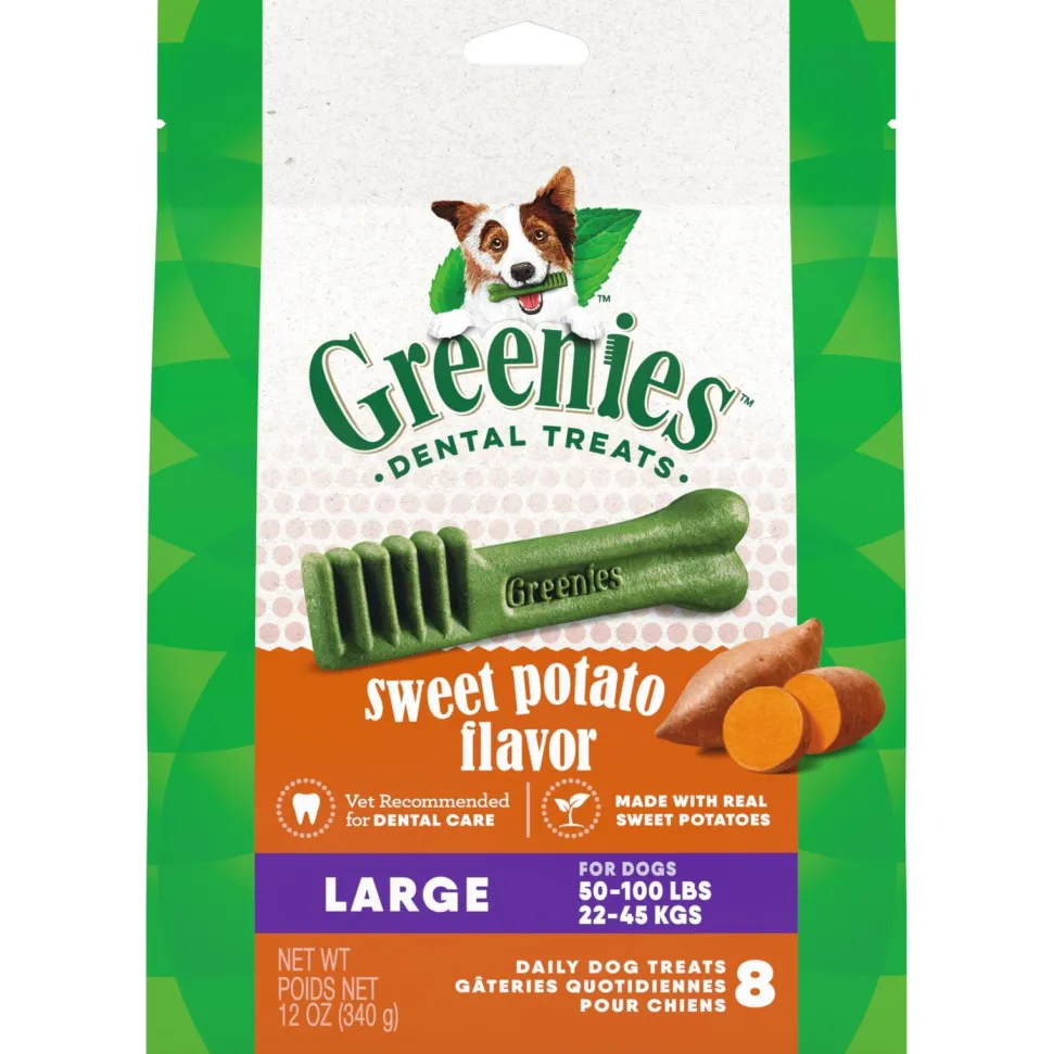 Greenies Sweet Potato Dental Bone Dog Treats - Large - 12 Oz