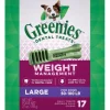 Greenies Weight Management Large Tub Dental Dog Treats - 27 oz - 17 Count