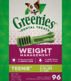 Greenies Weight Management Teenie Tub Dental Dog Treats - 27 oz - 96 Count
