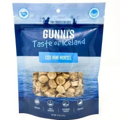 Gunnis Pet Grain-Free Mini Morsals Cod Natural Air-Dried Crunchy Cat Treats - 1.5 Oz