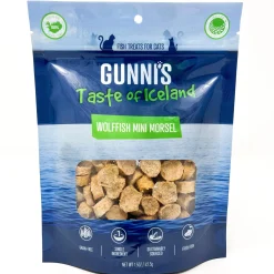Gunnis Pet Grain-Free Mini Morsals Wolffish Natural Air-Dried Cat Treats - 1.5 Oz
