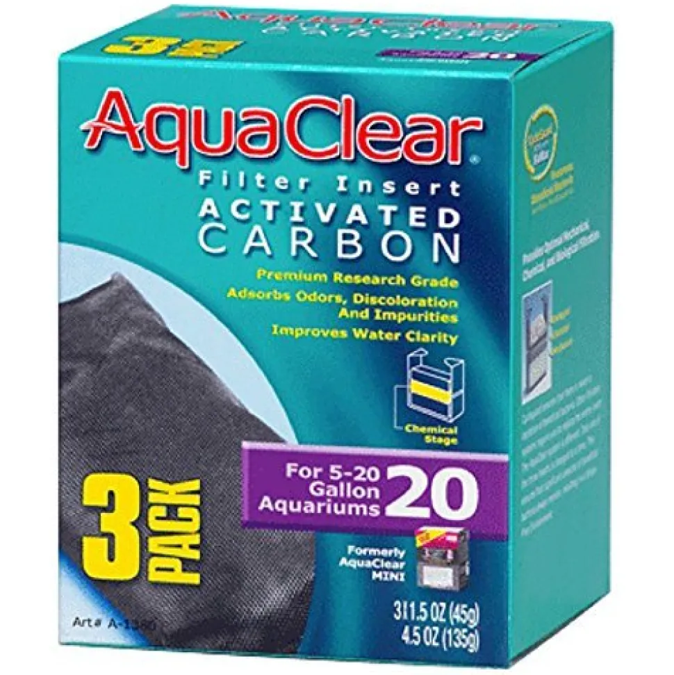 Hagen Activated Carbon Filter Insert for AquaClear 20/Mini - 3 pk