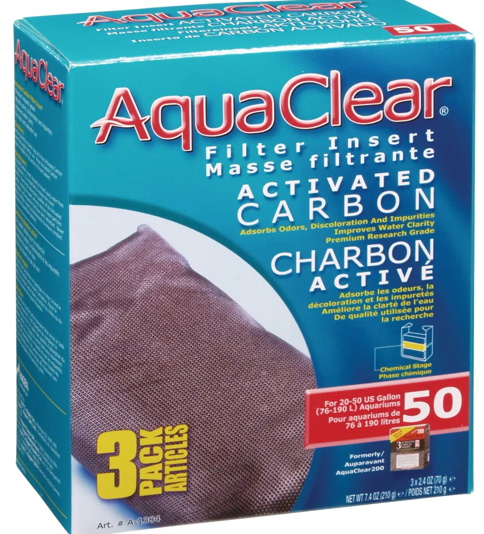 Hagen Activated Carbon Filter Insert for AquaClear 50/200 - 3 pk