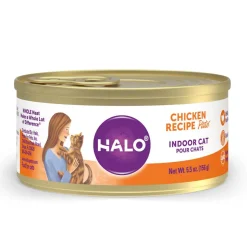Halo Grain Free Indoor Cat Chicken Pate Canned Cat Food