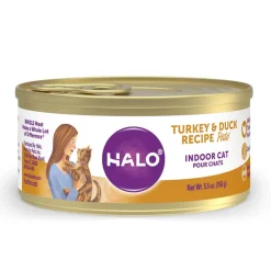 Halo Grain Free Indoor Cat Turkey & Duck Pate Canned Cat Food