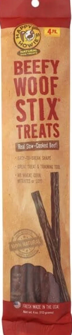 Happy Howie's Bulk Woof Stix Dog Jerky Treats - 11 In - 45 Pieces
