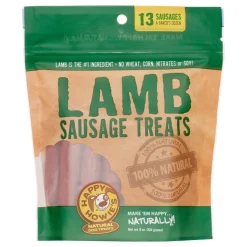 Happy Howie's Deli Style Sausages 4" Sausage Bakers Dozen Lamb Natural Dog Chews - 3.5 oz Bag