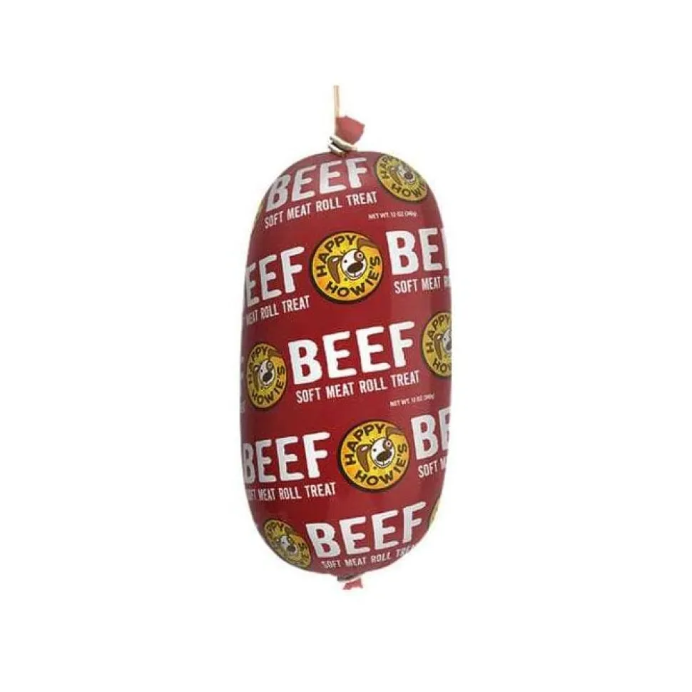 Happy Howie's Soft Beef Roll Treat Soft and Chewy Natural Dog Chews - 12 Oz