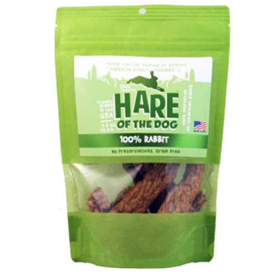 Hare of the Dog 100% Rabbit Jerky Dog Treats - 3.5 Oz