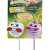 Hartz Mountain Cattraction Bell and Sisal Vine Mouse Cat Toy with Catnip - 2 Pack