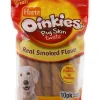 Hartz Mountain Oinkies Rawhide-Free Bacon Wrapped Pork Skin Twists Natural Dog Chews - 10 Pack
