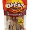 Hartz Mountain Oinkies Rawhide-Free Bacon Wrapped Pork Skin Twists Natural Dog Chews - 8 Pack