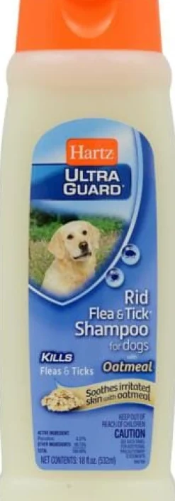 Hartz Mountain Ultra Guard Rid Oatmeal Flea and Tick Dog Shampoo - 18 Oz
