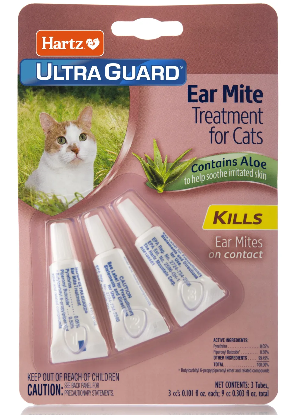 Hartz Mountain Ultra Guard Cat Earmite Treatment - .18Z