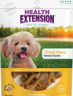 Health Extension Cheese Flavored Dental Dog Chews - Small - 14 Pack
