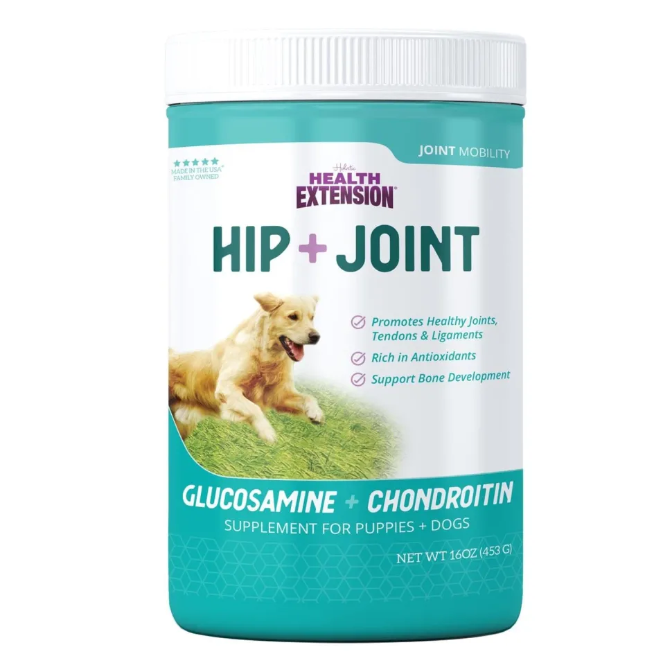 Health Extension Hip and Joint Mobility Support Glucosomine Powder Dog Supplement - 1 Lb