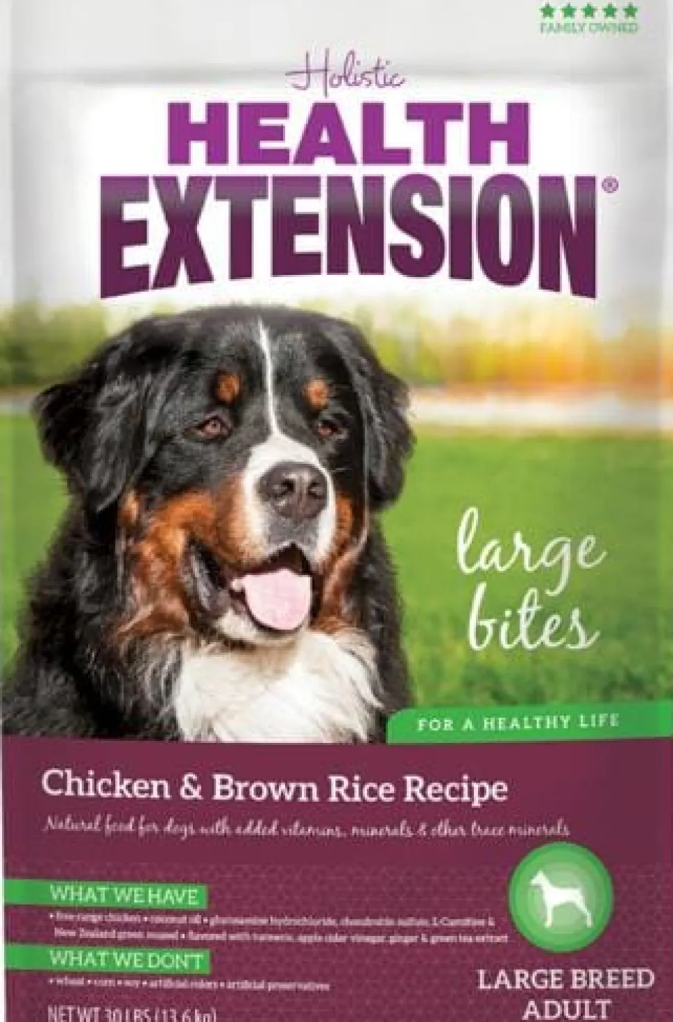 Health Extension Original Large-Breed Bites Chicken and Brown Rice Dry Dog Food - 1 Lb