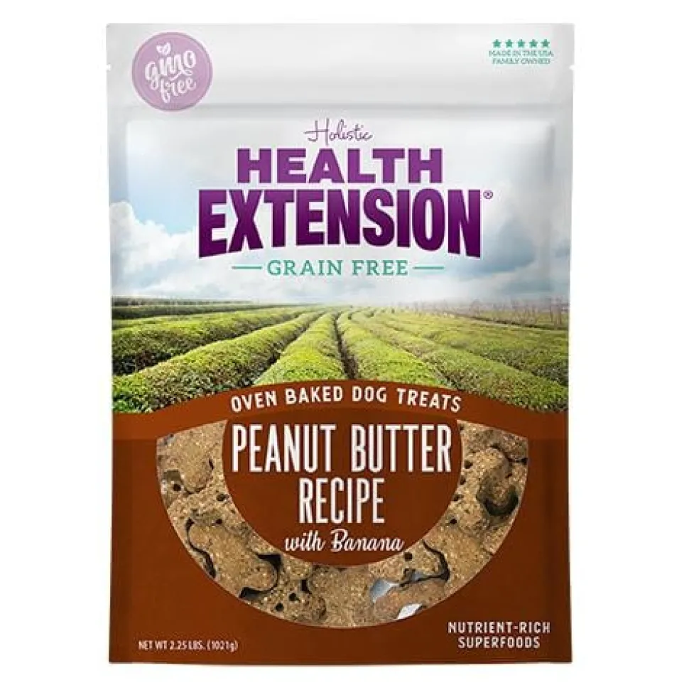 Health Extension Oven Baked Dog Treats Peanut Butter Recipe with Banana
