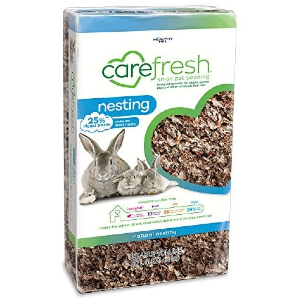 Healthy Pet Carefresh Nesting Natural Rabbit/Guinea Pig Small Animal Bedding - 30 Ltr